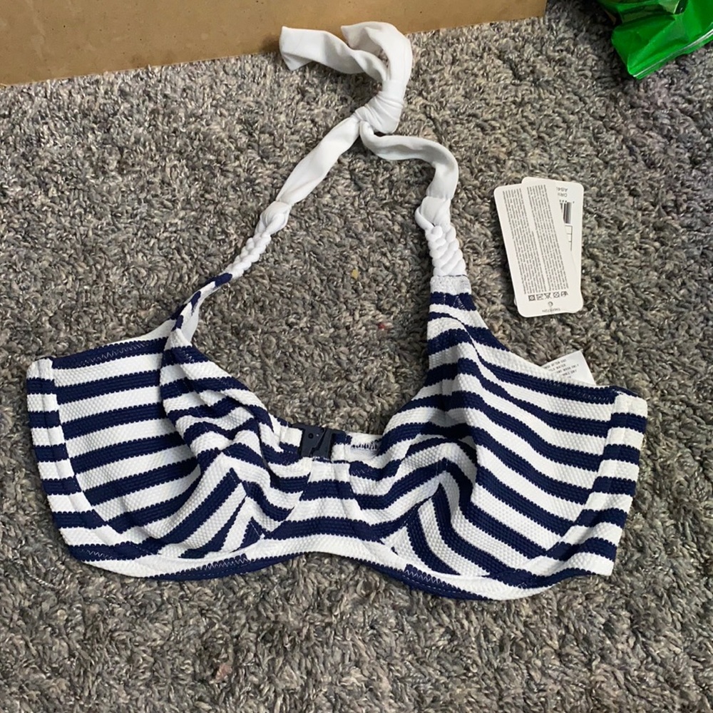 Frey’s Swimwear Striped Bikini Top